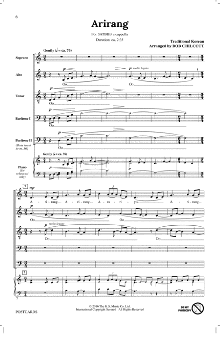 O My Love Is Like A Red, Red Rose 4-Part scores gallery preview page 6