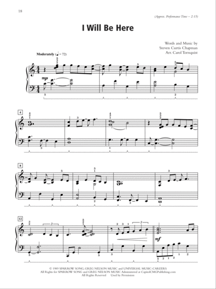 What Praise Can I Play for Weddings? Piano Solo scores gallery preview page 4