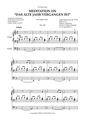 Meditation on "Das alte Jahr vergangen ist", Op. 202 (Organ Solo) by Vidas Pinkevicius