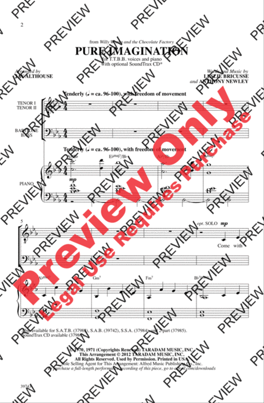 Pure Imagination Men's Choir scores gallery preview page 2