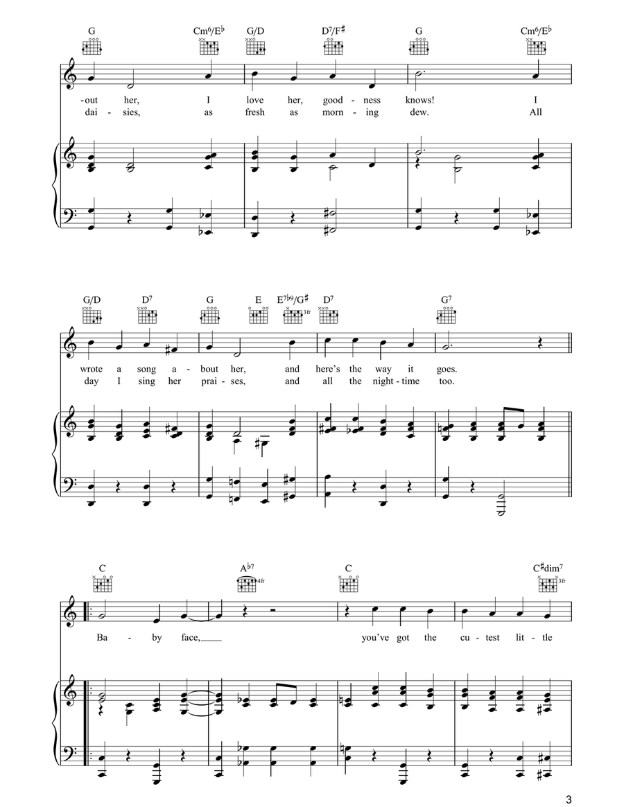 Baby Face Baby Face Acoustic Guitar scores gallery preview page 3