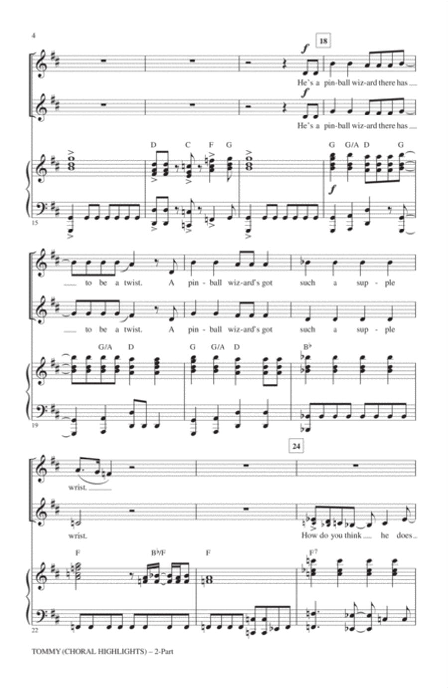 Tommy (Choral Highlights from the Broadway Musical) (arr. Mark Brymer) 2-Part scores gallery preview page 3