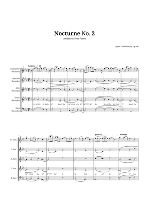 Book cover for Nocturne by Chopin for Recorder Quintet