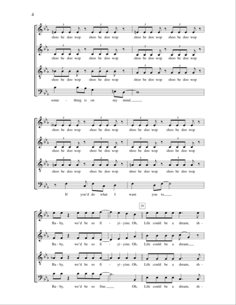 Sh-boom (life Could Be A Dream) 4-Part scores gallery preview page 4