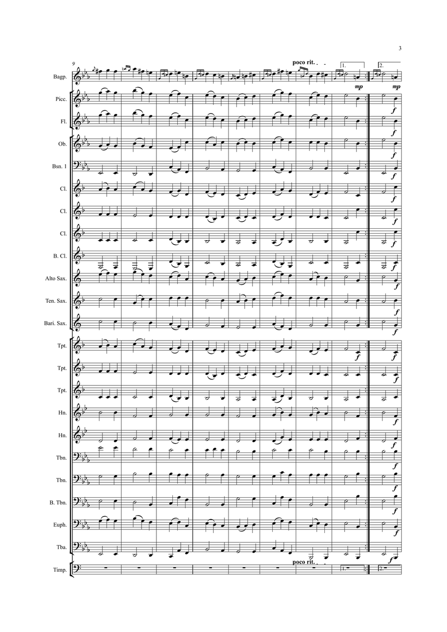 The Day Thou Gavest Concert Band scores gallery preview page 3