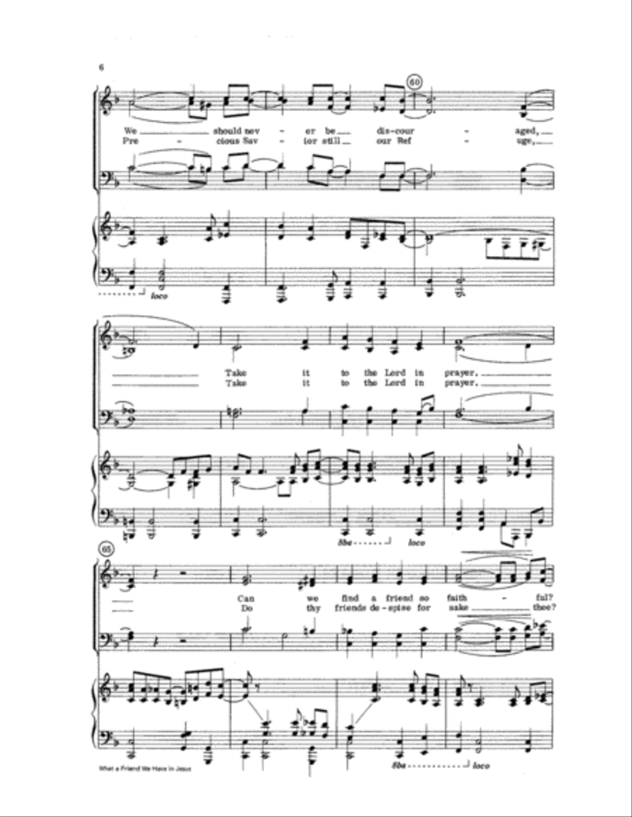What a Friend We Have in Jesus Choir scores gallery preview page 6