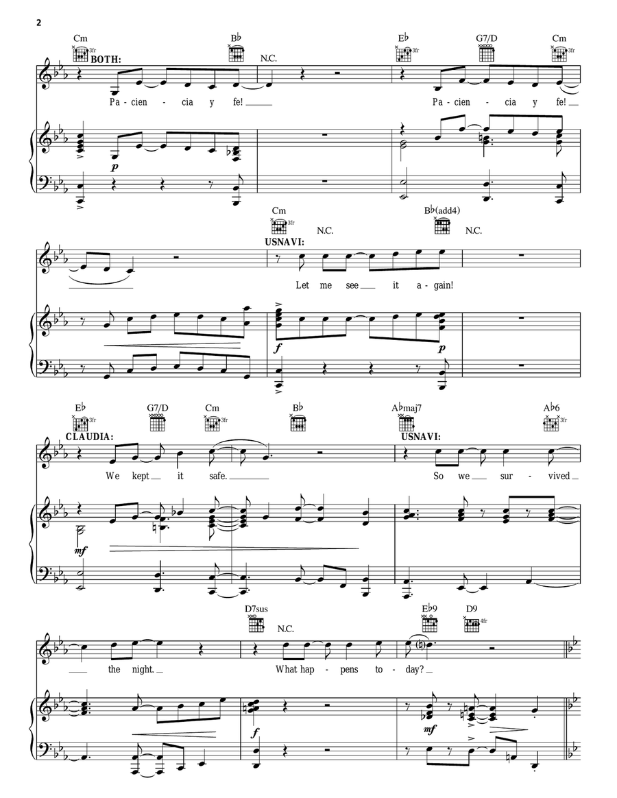 Hundreds Of Stories (from In The Heights: The Musical) Piano, Vocal, Guitar scores gallery preview page 2
