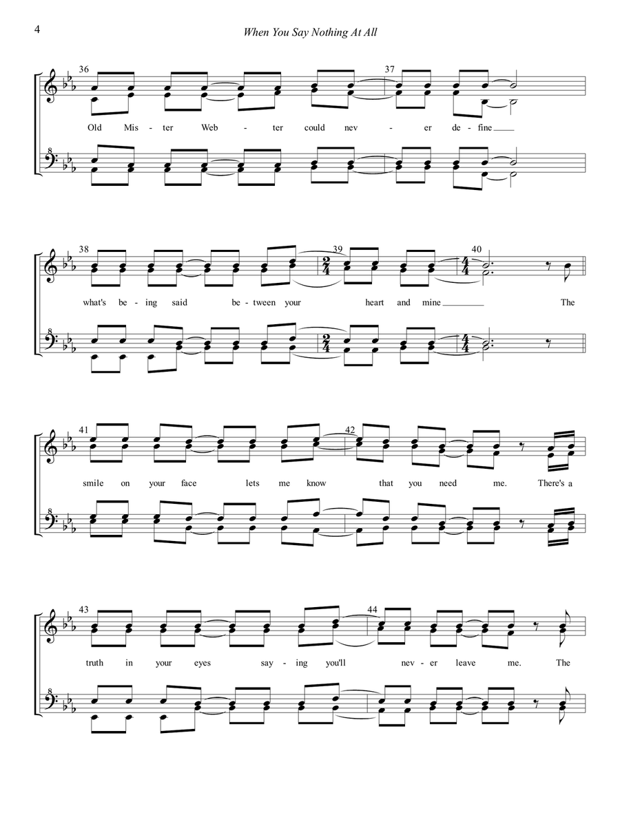 When You Say Nothing At All SSAA scores gallery preview page 4
