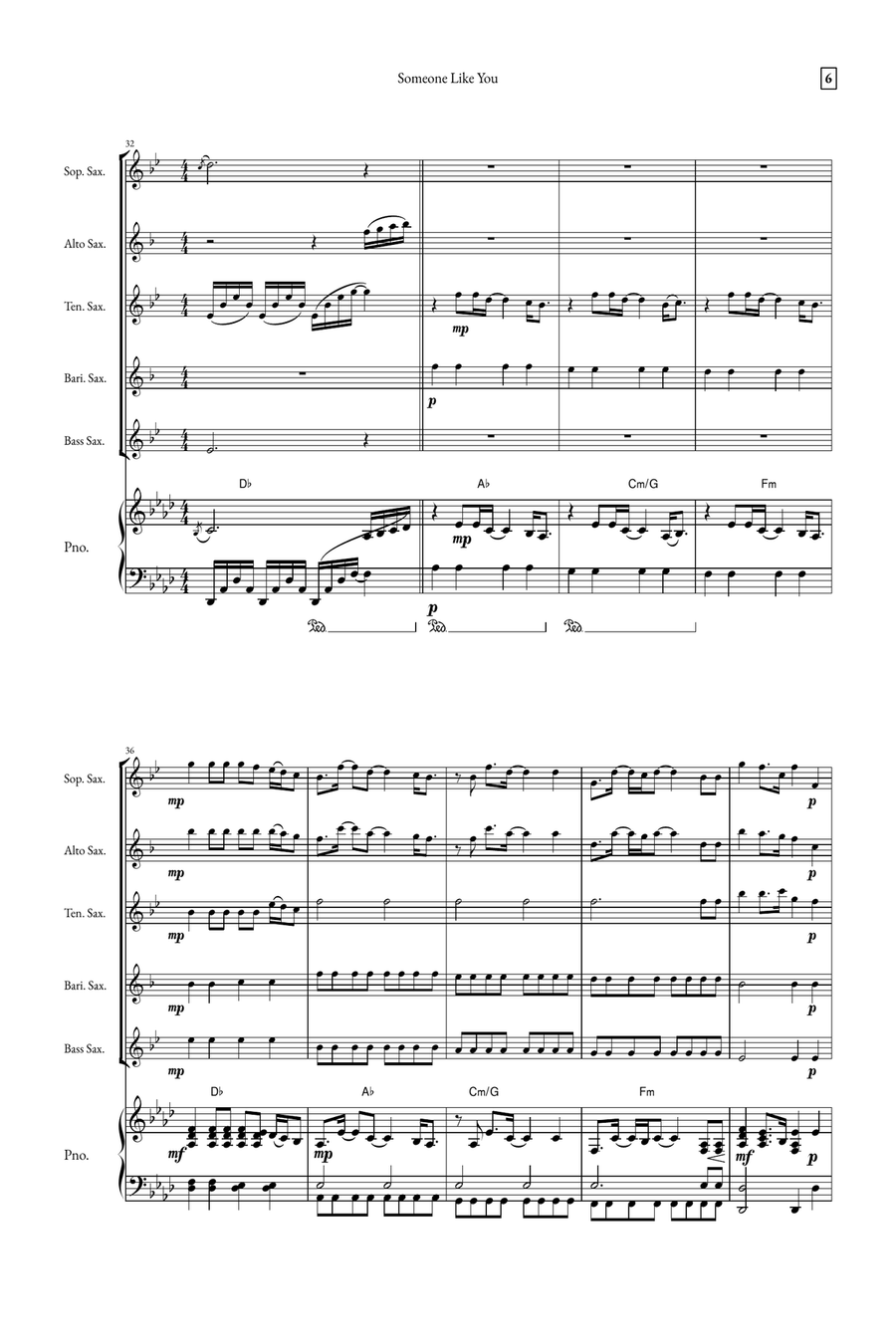 Someone Like You Small Ensemble scores gallery preview page 6