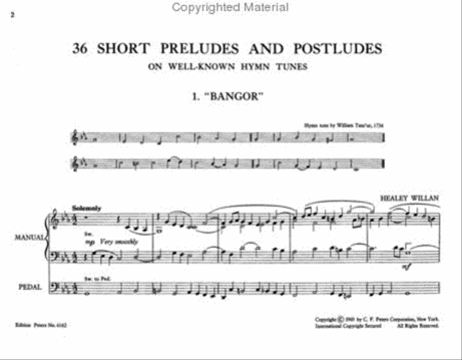 36 Short Preludes & Postludes on Hymn Tunes Organ scores gallery preview page 2