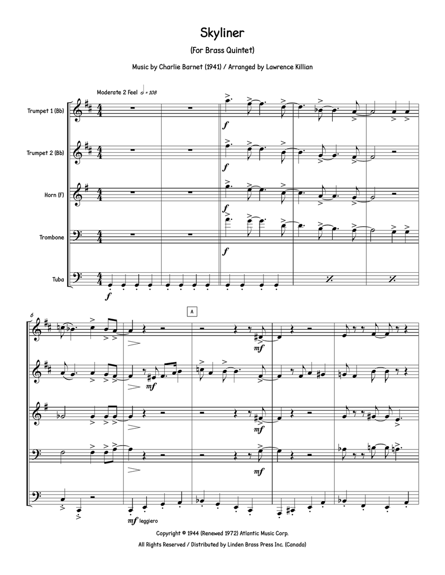 Skyliner Brass Quintet scores gallery preview page 2