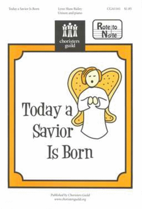 Book cover for Today a Savior Is Born