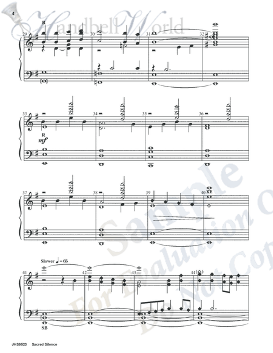 Sacred Silence Sacred Silence 5-Octaves scores gallery preview page 3
