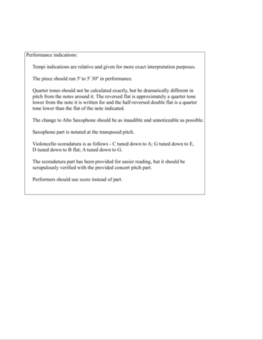 Nibiru for violoncello and baritone saxophone Small Ensemble scores gallery preview page 2