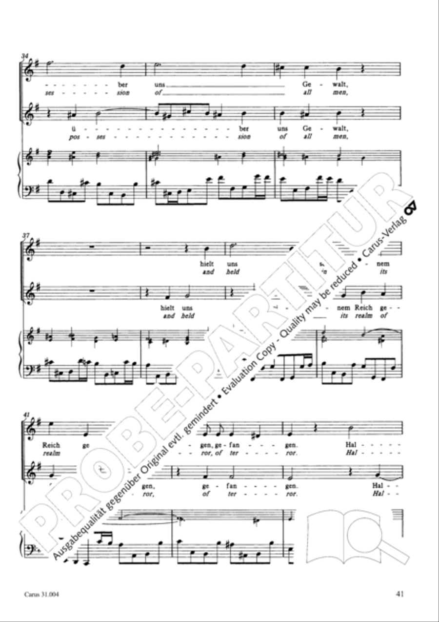 Christ lay in death's cold prison (Christ lag in Todesbanden) 4-Part scores gallery preview page 42