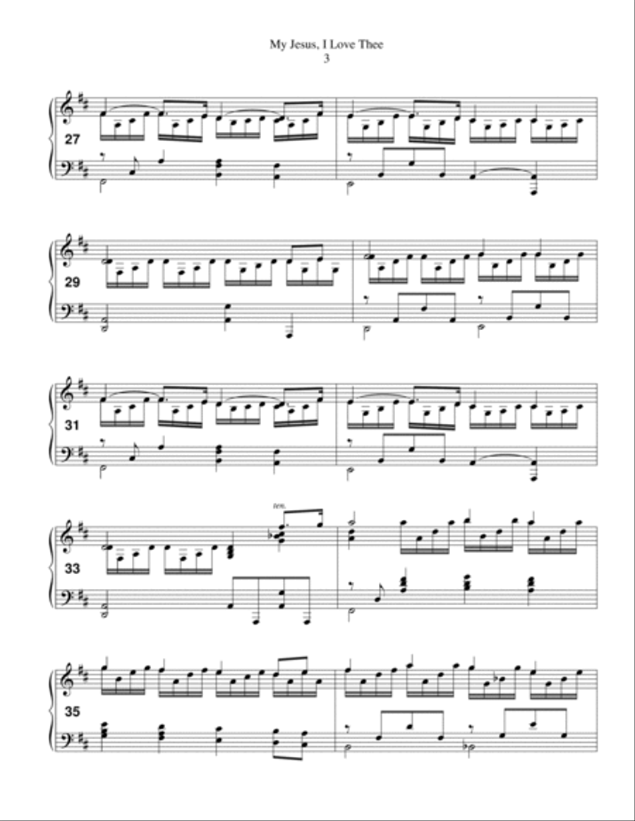 My Jesus I Love Thee My Jesus I Love Thee Piano Solo scores gallery preview page 3