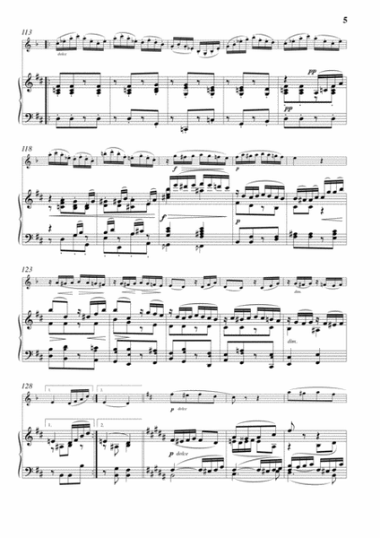 Brahms Clarinet Quintet Op. 115 arr. for Clarinet in A and Piano - Finale - Theme and Variations ('C image number null