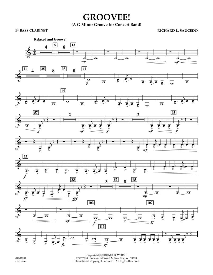 Groovee! - Bb Bass Clarinet