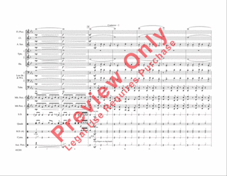 Die Another Day / Live and Let Die / James Bond Theme Marching Band scores gallery preview page 3