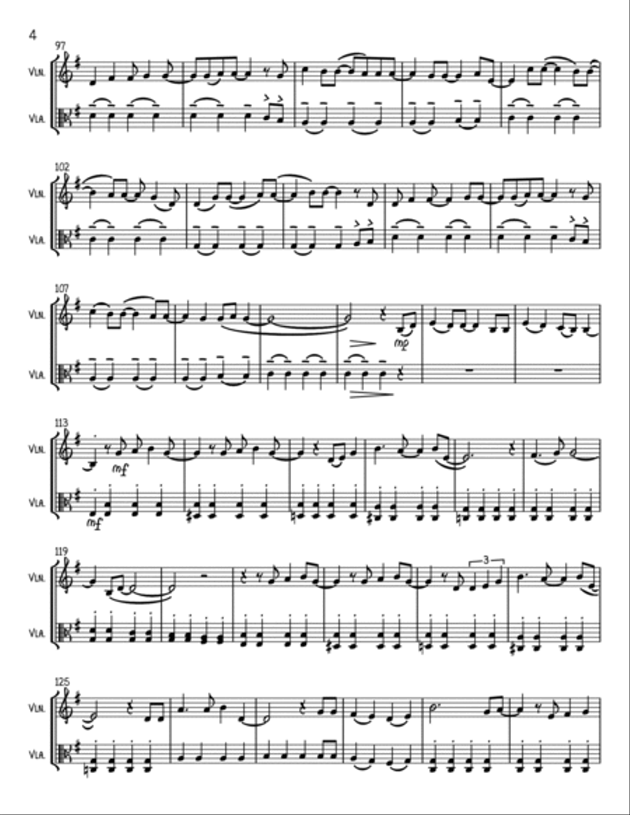 A Million Dreams String Duet scores gallery preview page 4