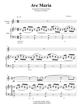 Schubert: Ave Maria for Clarinet & Harp