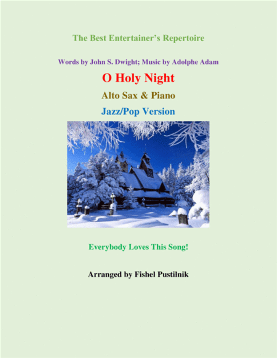 Book cover for "O Holy Night" for Alto Sax and Piano