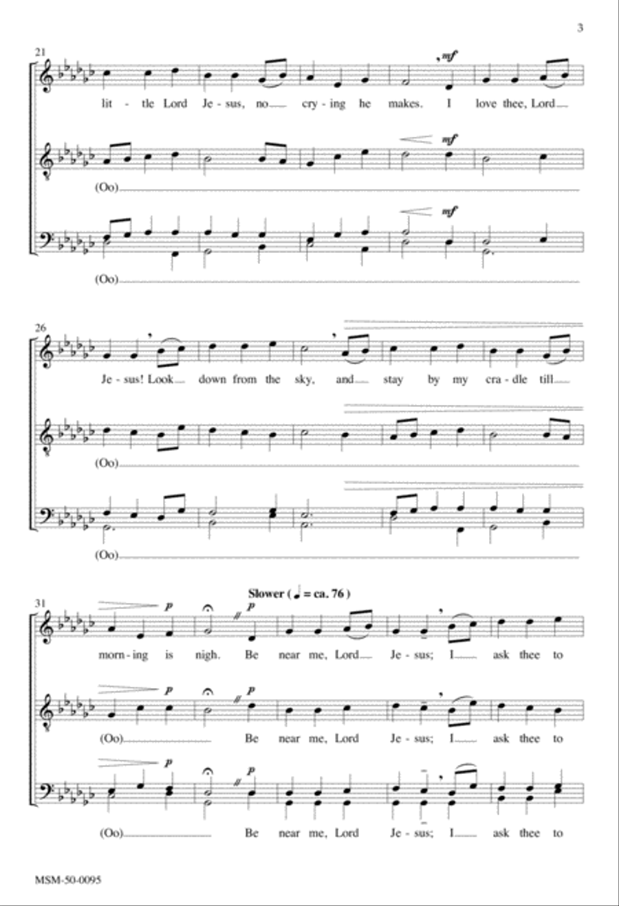 Away In A Manger A Cappella scores gallery preview page 2