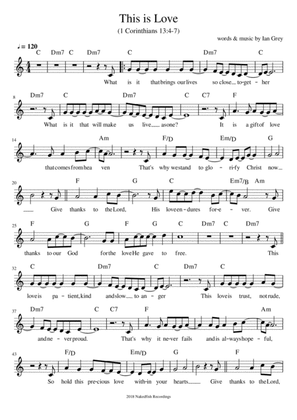 This is Love - lead sheet