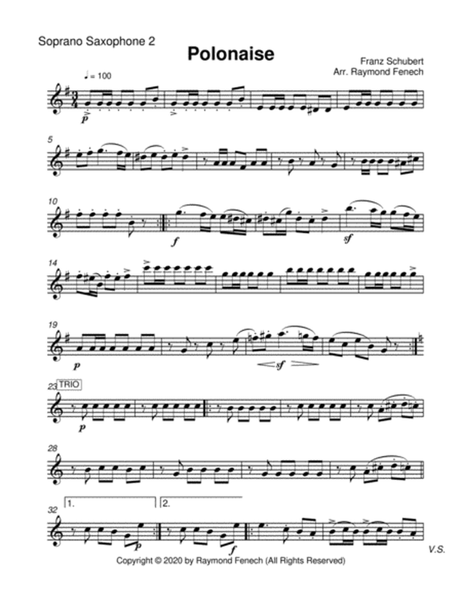 Polonaise - F. Schubert - For 3 Soprano Saxes - Intermediate image number null