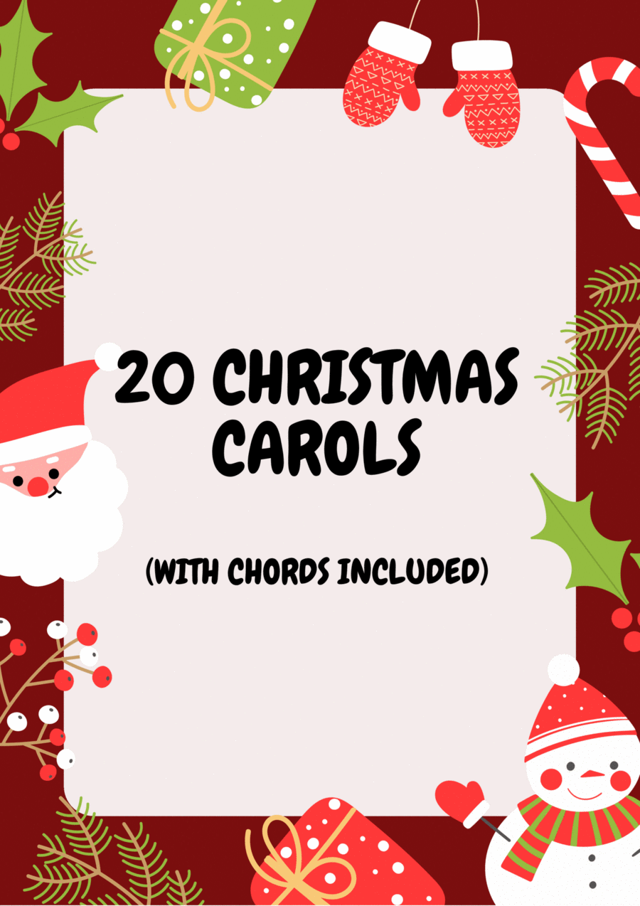 20 Christmas Carols (+ CHORDS) - For any C instrument C Instrument scores gallery preview page 1