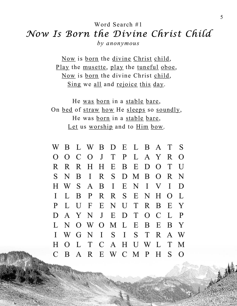 There's a Song in the Air (25 Christmas Carol Word Search Puzzles) School and Community scores gallery preview page 5