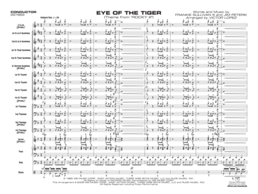 Eye of the Tiger (Score only) Jazz Ensemble scores gallery preview page 2