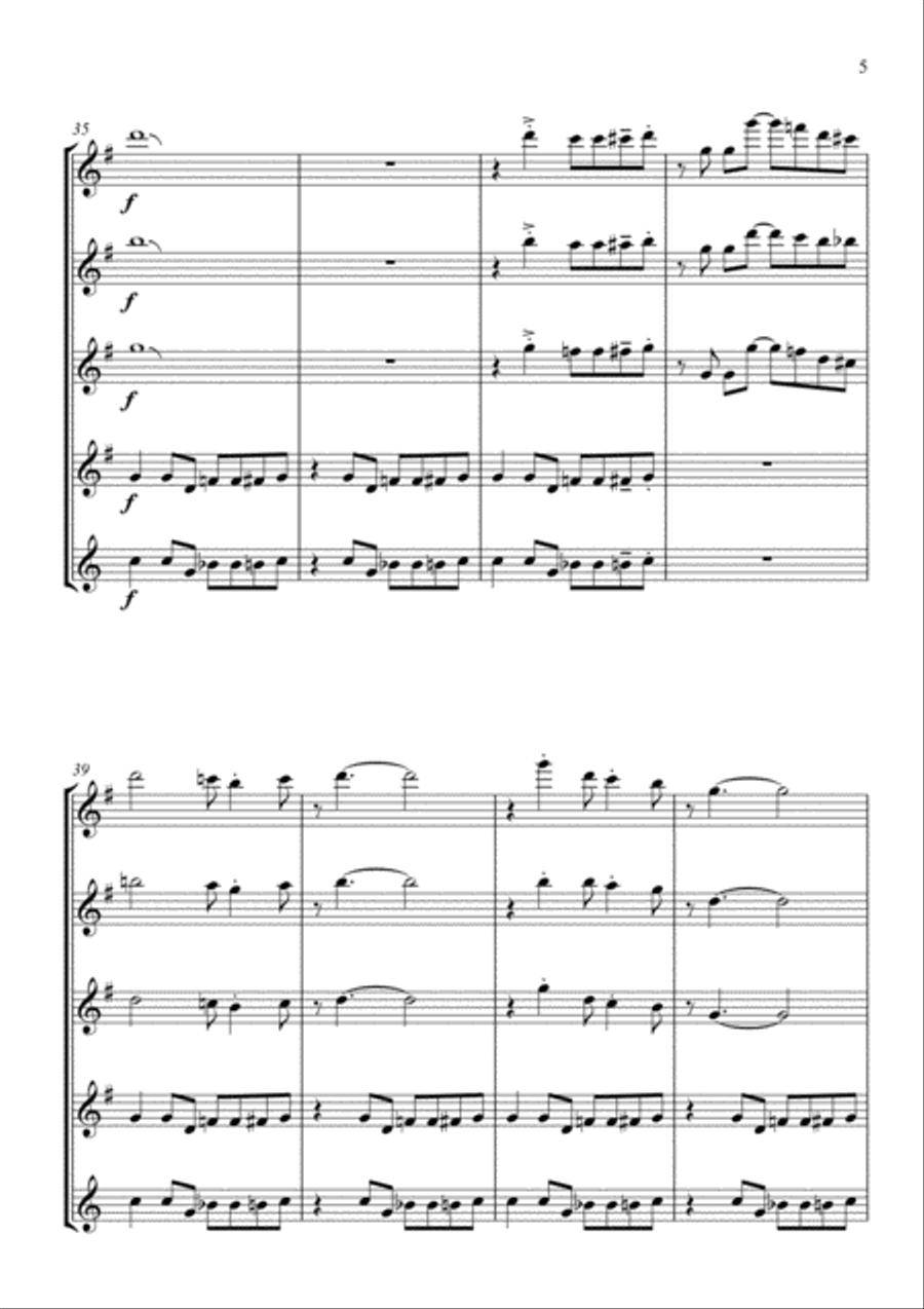 Children Go Where I Send Thee - For Flute Quartet Flute Quartet scores gallery preview page 5