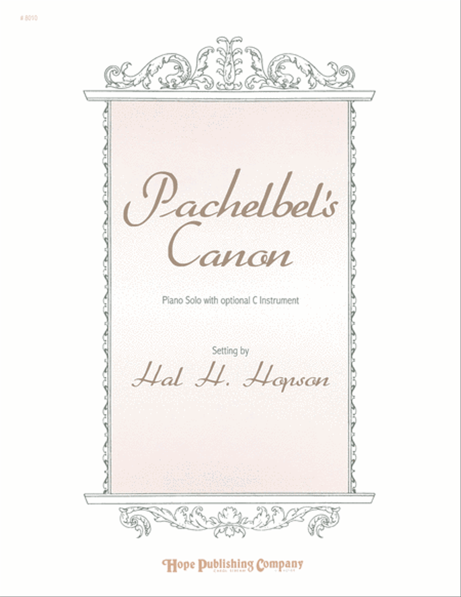 Pachelbel's Canon Piano Solo scores gallery preview page 1