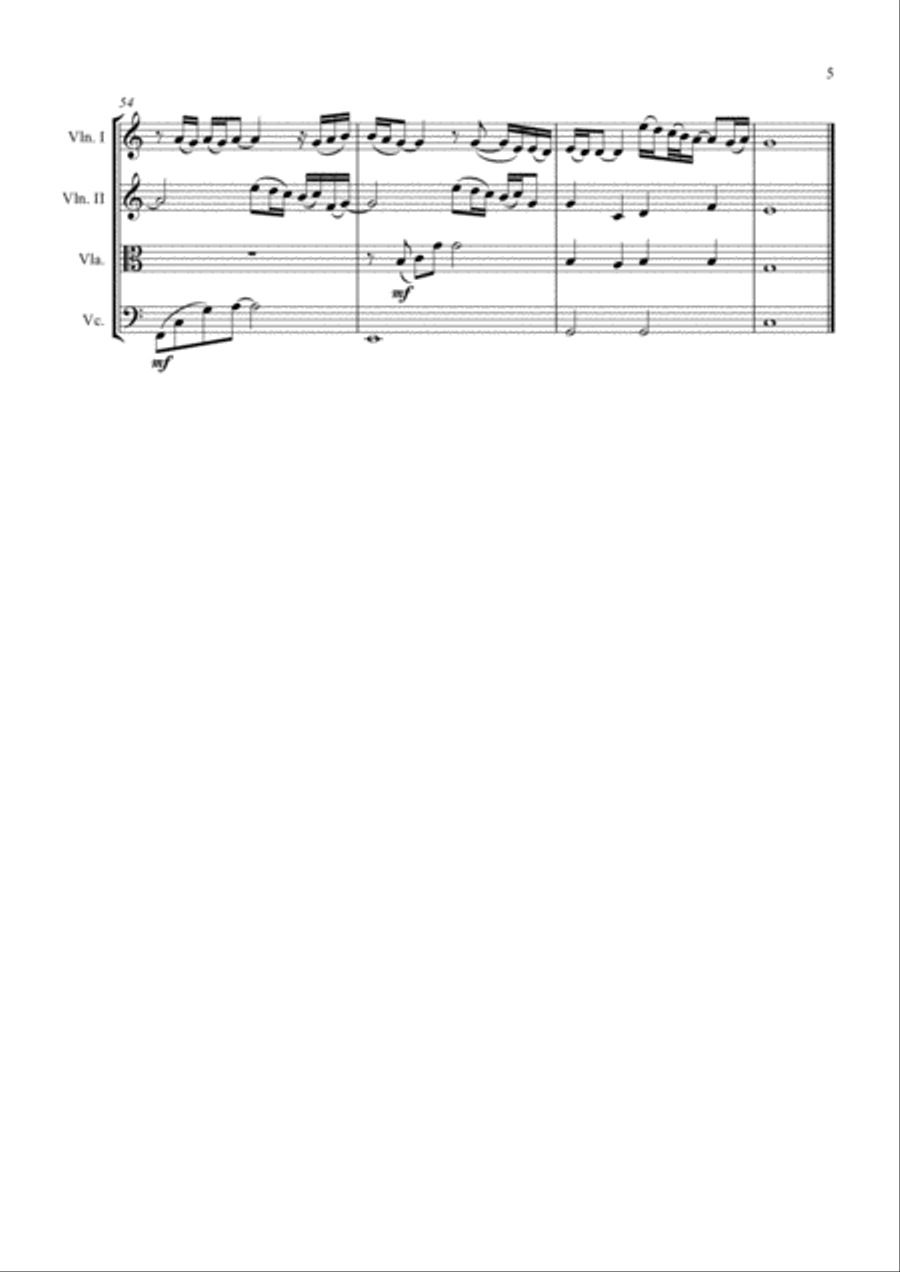I Will Always Love You String Quartet scores gallery preview page 5