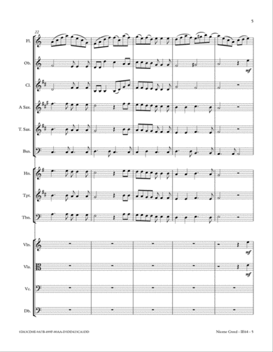 Nicene Creed (Credo) Full Orchestra scores gallery preview page 5