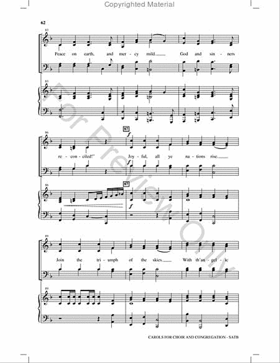Carols for Choir and Congregation Choir scores gallery preview page 61