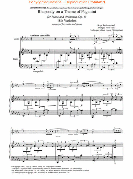 Rhapsody on a Theme of Paganini, Op. 43