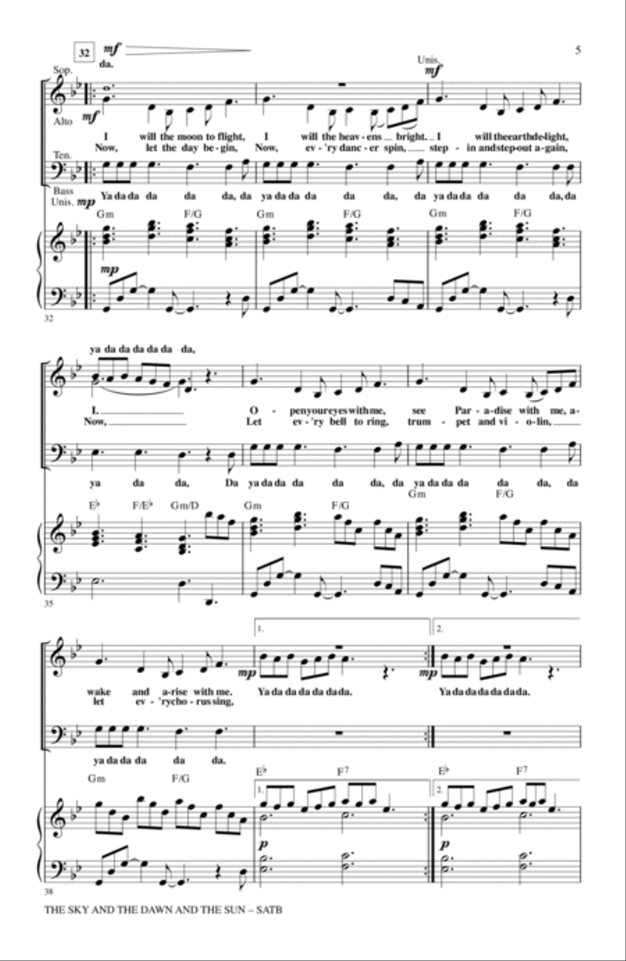 The Sky And The Dawn And The Sun 4-Part scores gallery preview page 4