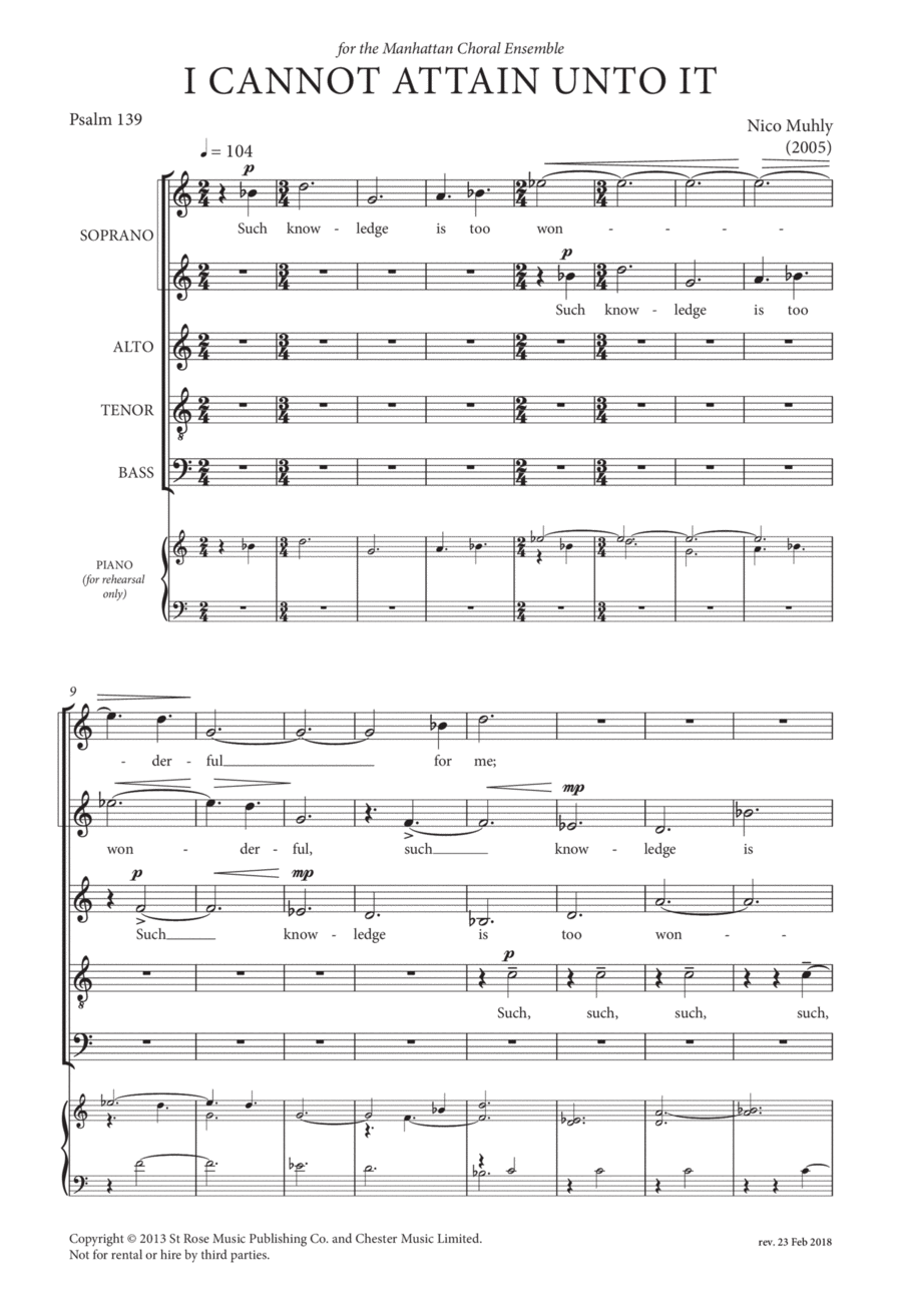 I Cannot Attain Unto It 4-Part scores gallery preview page 1