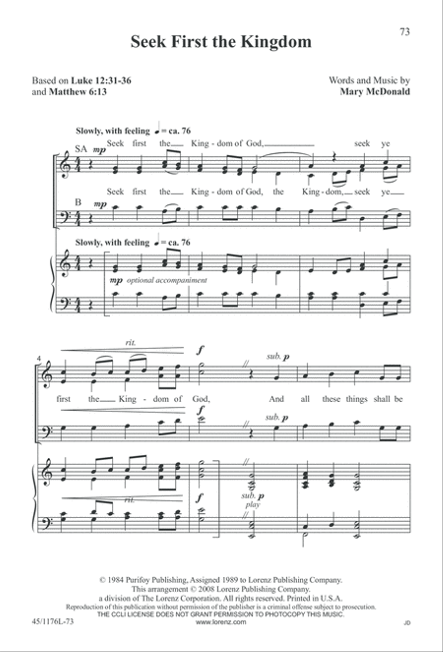 10 More Anthems for about 10 Singers 3-Part scores gallery preview page 73