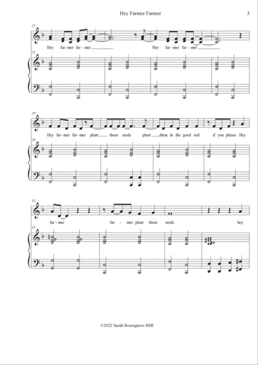 Hey Farmer Farmer Voice scores gallery preview page 3
