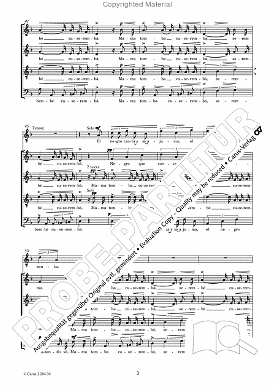 Yambambo Yambambo 4-Part scores gallery preview page 4