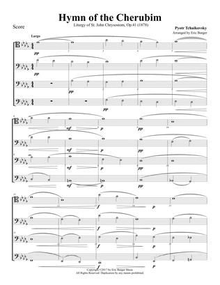 Hymn of the Cherubim for Trombone or Low Brass Quartet