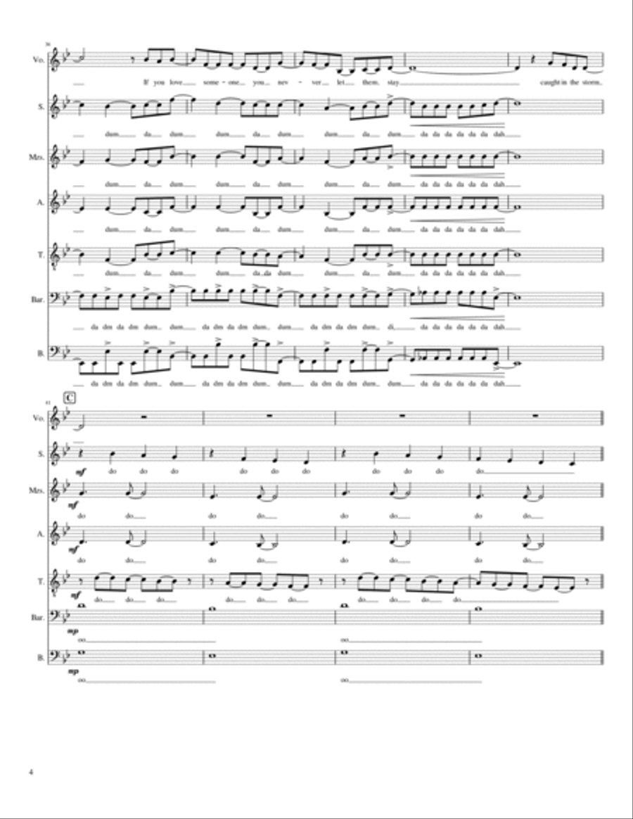 Caught In The Storm A Cappella scores gallery preview page 4