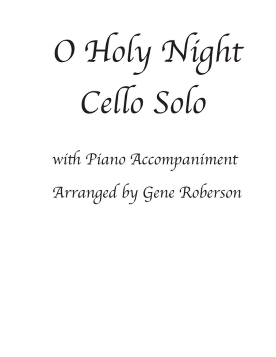 O Holy Night Cello Solo image number null