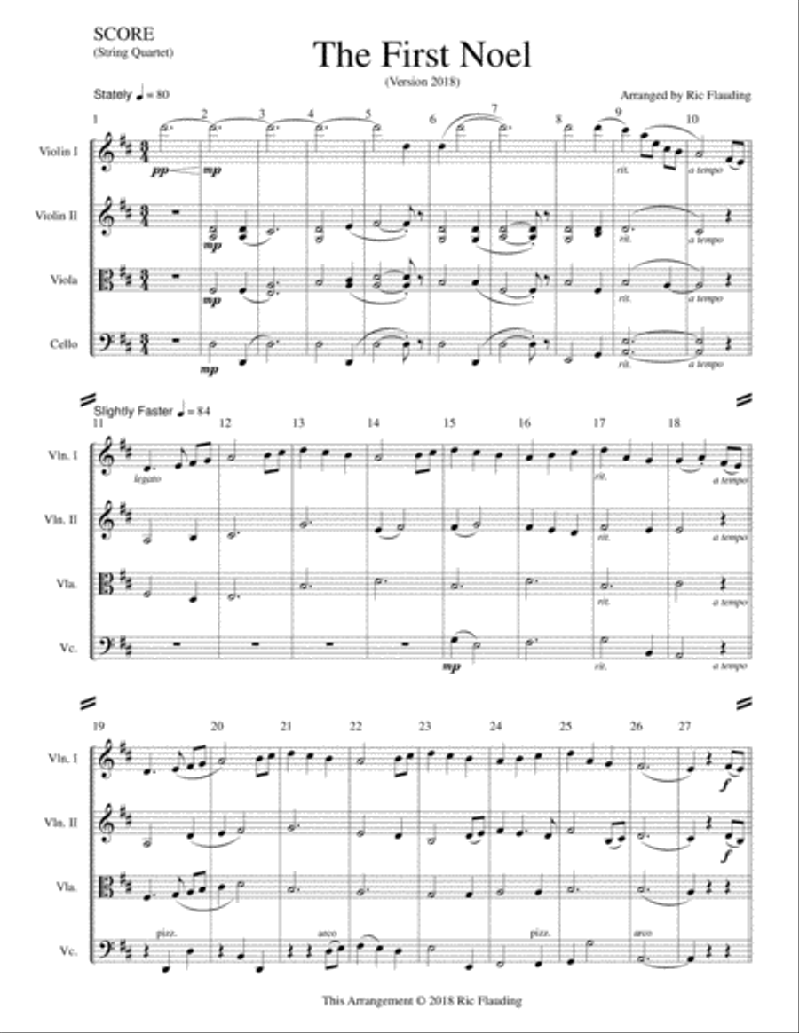The First Noel (String Quartet) String Quartet scores gallery preview page 3