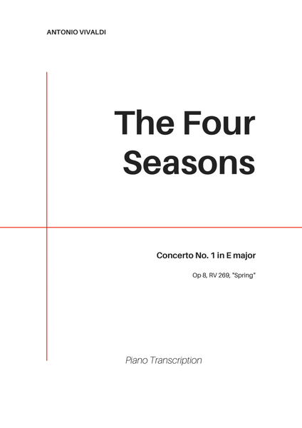 The Four Seasons - Spring for Piano Intermediate image number null