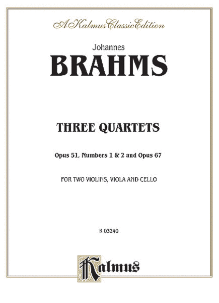 Three String Quartets, Op. 51, Nos. 1 & 2, Op. 67