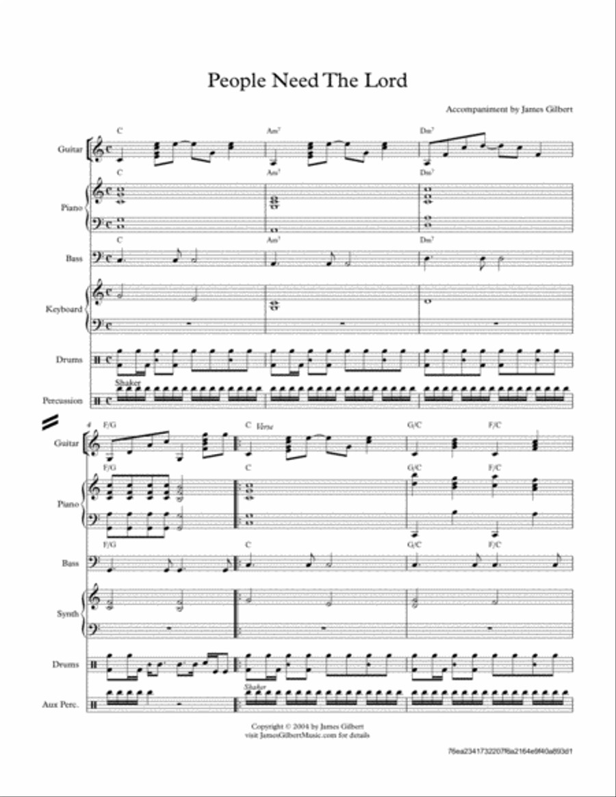 People Need The Lord Small Ensemble scores gallery preview page 2